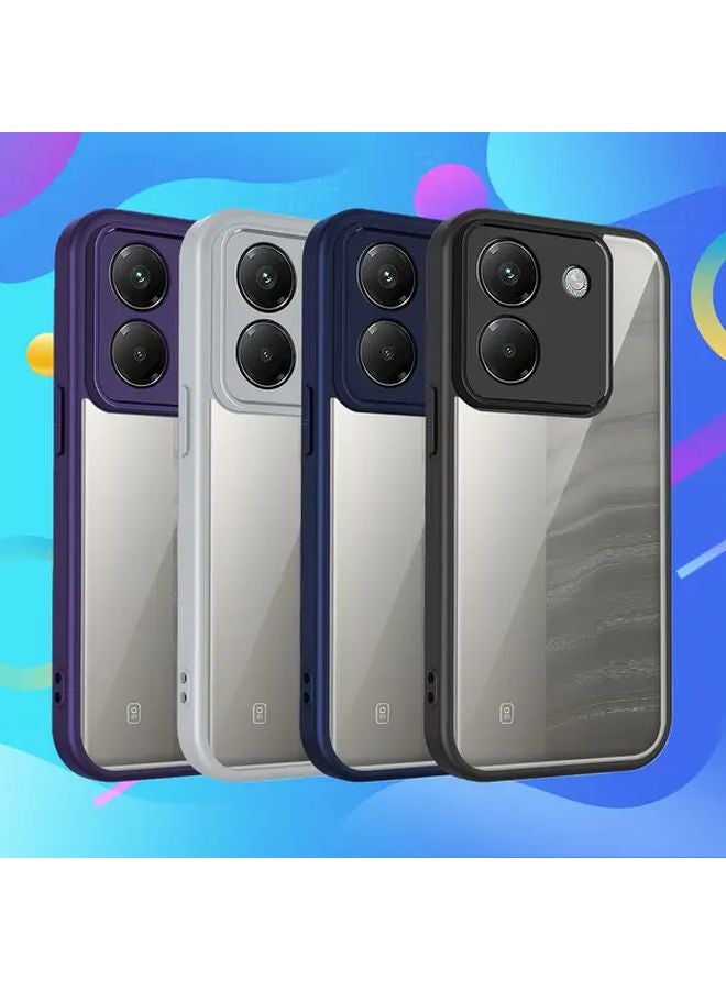 Shockproof Clear TPU Phone Case For Xiaomi Poco M7 Pro 5G In Deep Blue - Image 1